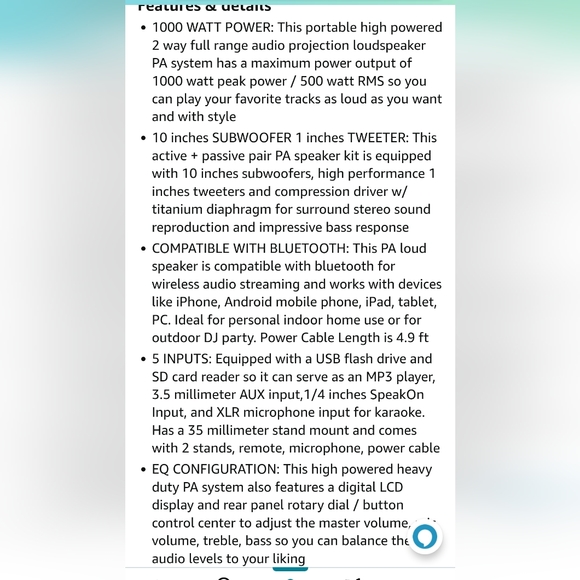 Set of PA speakers with stands and mic - Picture 10 of 10